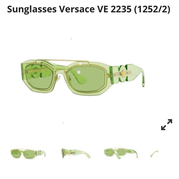 Versace Green Designer Sunglasses